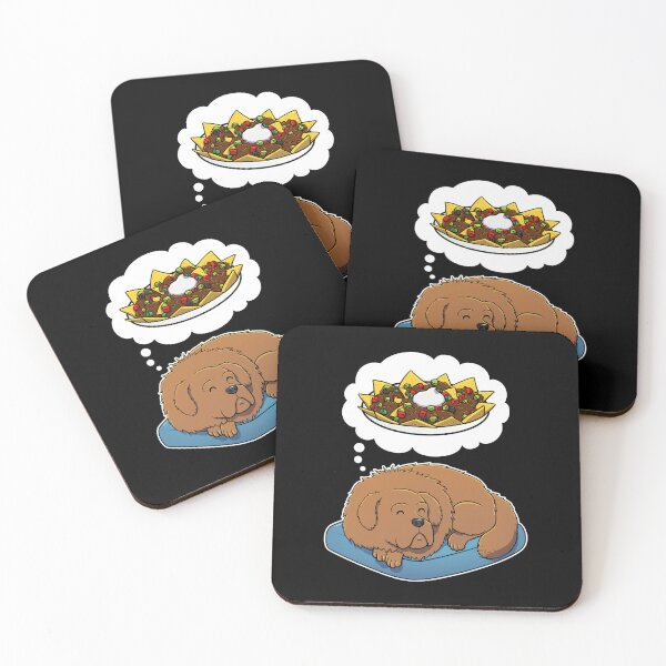 Item preview, Tibetan Mastiff dreaming about Nachos designed and sold by DoggieDelights.