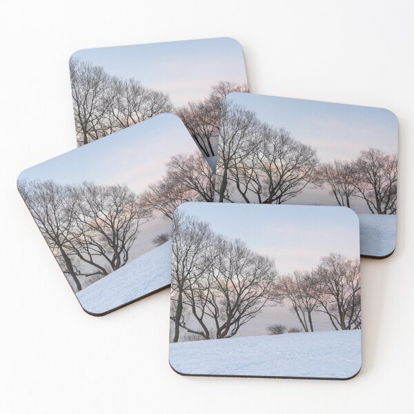 Item preview, Snow and Willows - Cold Sunset on the Shore of Lake Ontario in Toronto designed and sold by Georgia Mizuleva.