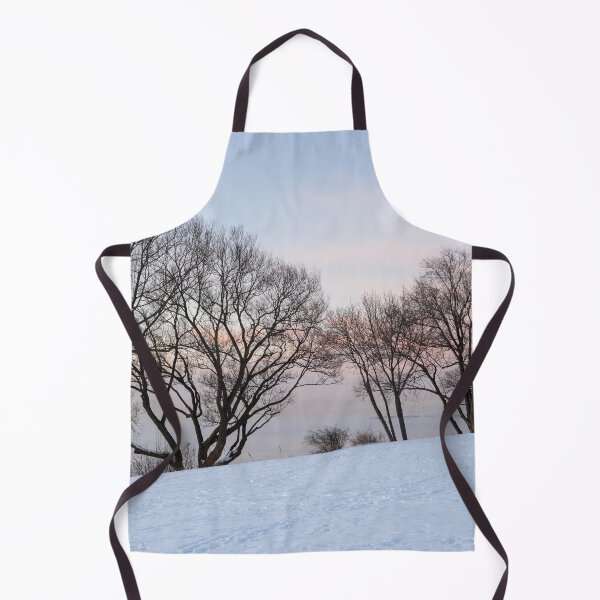 Item preview, Snow and Willows - Cold Sunset on the Shore of Lake Ontario in Toronto designed and sold by Georgia Mizuleva.