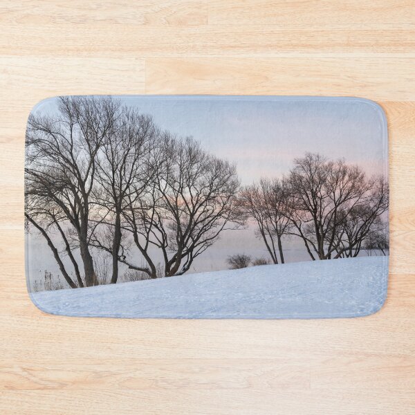 Item preview, Snow and Willows - Cold Sunset on the Shore of Lake Ontario in Toronto designed and sold by Georgia Mizuleva.