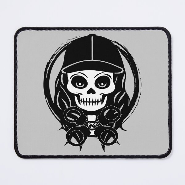 Item preview, Security Female Skull and Crossed Handcuffs Black Logo designed and sold by Nuletto.
