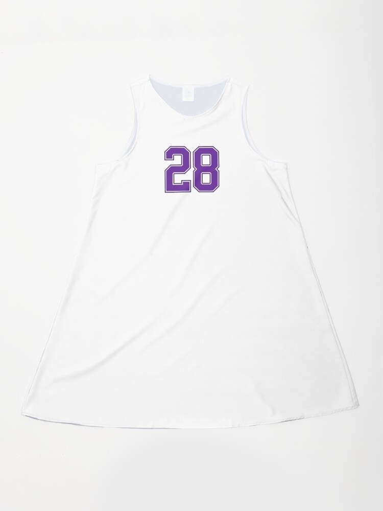 Purple Number 28 lucky sports jersey twenty eight" A-Line Dress for Sale by  HeavyStyle | Redbubble