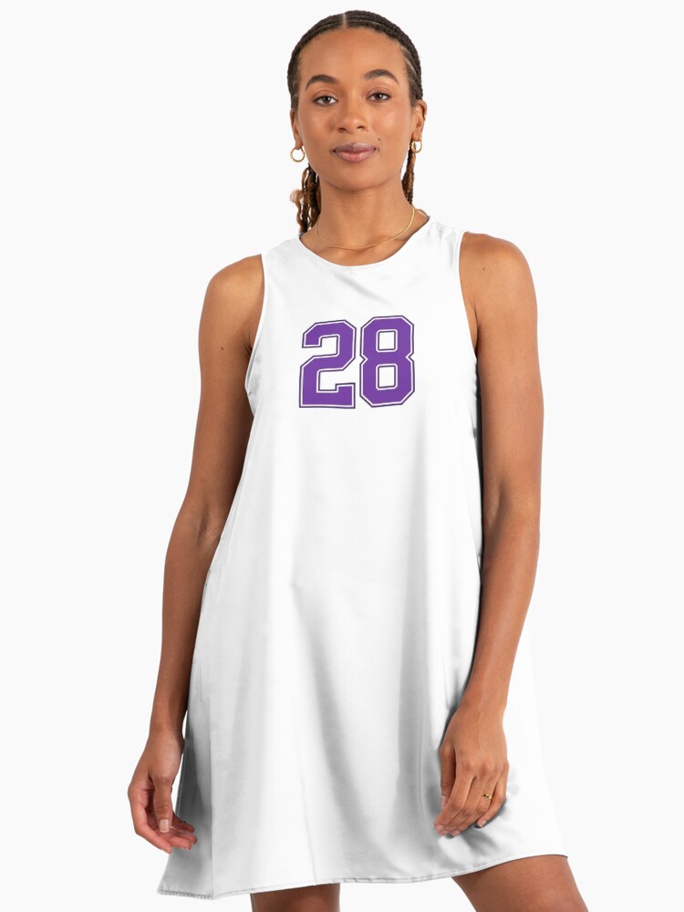 Purple Number 28 lucky sports jersey twenty eight" A-Line Dress for Sale by  HeavyStyle | Redbubble