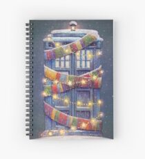 Christmas Police Box Spiral Notebook
