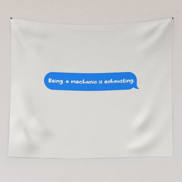 Item preview, Being An Adult Is Exhausting Funny Text Message Mechanic designed and sold by CandyDroidMerch.