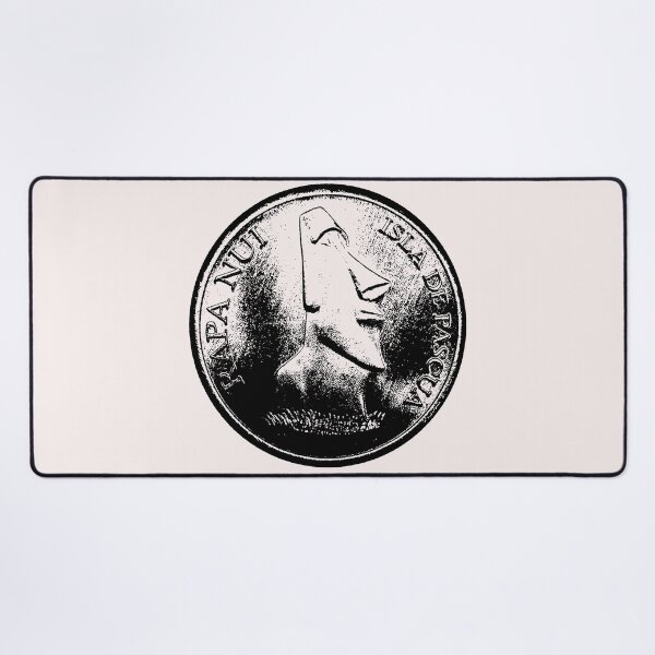 Item preview, Easter Island Head 2000 peso coin black designed and sold by Hammered Time.