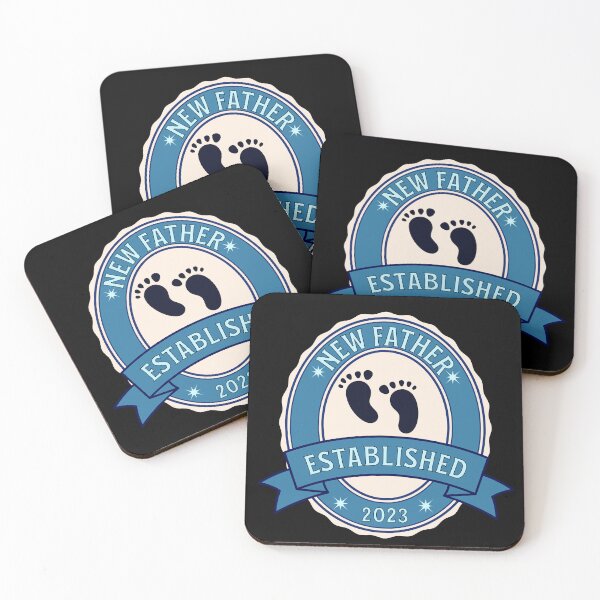 Item preview, New Father Est 2023, New Dad. Baby Foot Prints Badge, First Time Dads Fathers designed and sold by Hanlar.