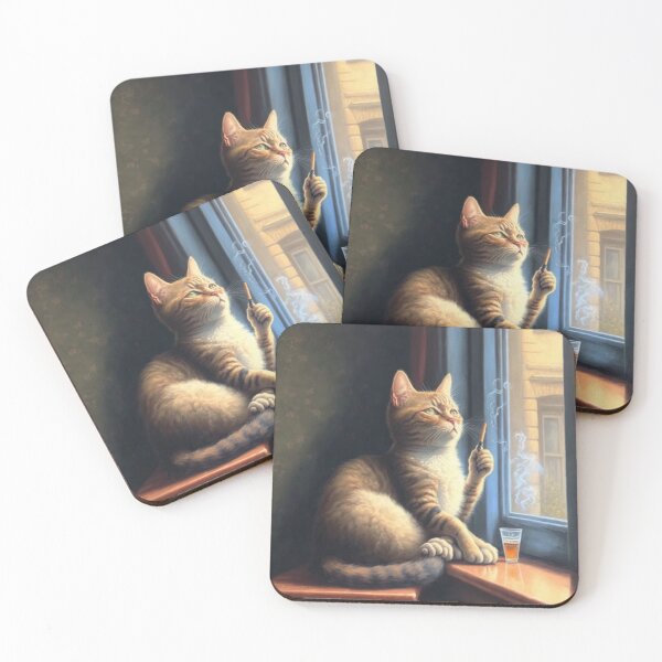 Item preview, cat smoking and sitting on windowsill designed and sold by mrkristof47.