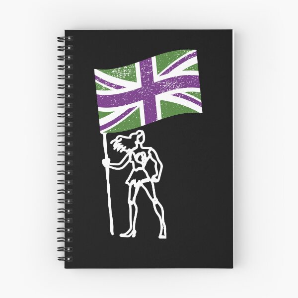 Item preview, Female Warrior Silhouette Holding Union Jack In Suffragette Colours designed and sold by GrumpyFella.