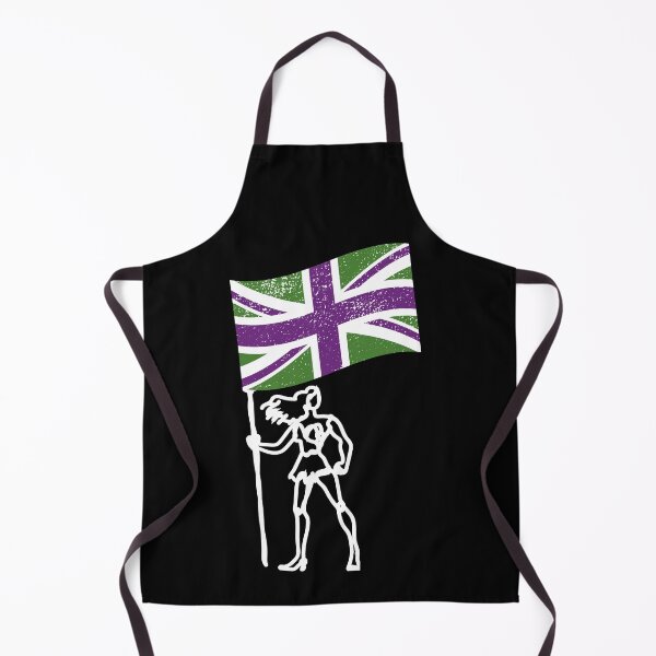 Item preview, Female Warrior Silhouette Holding Union Jack In Suffragette Colours designed and sold by GrumpyFella.