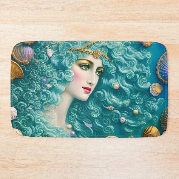 Item preview, Venus - Aqua Curls & Seashells designed and sold by SapphireMyst.