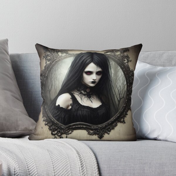 Gothic Art #5 Throw Pillow for Sale by GMXTrackMaD