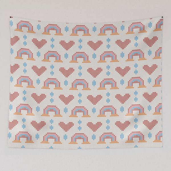 Item preview, Knitting heart and rainbow designed and sold by PerlaDesignArt.