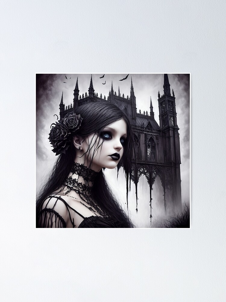 Gothic Art #5 Throw Pillow for Sale by GMXTrackMaD