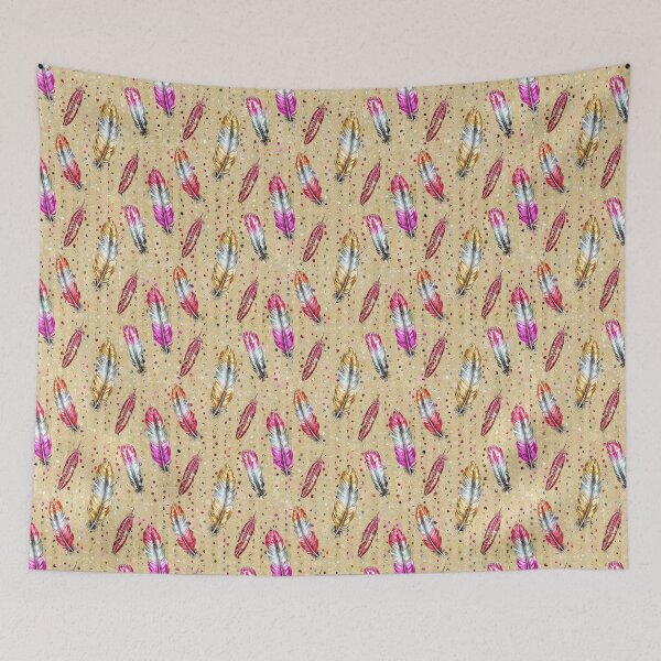Item preview, Bohemian Colorful Feathers Pattern  designed and sold by PatternHome.