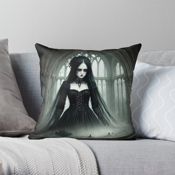 Gothic Art #5 Throw Pillow for Sale by GMXTrackMaD