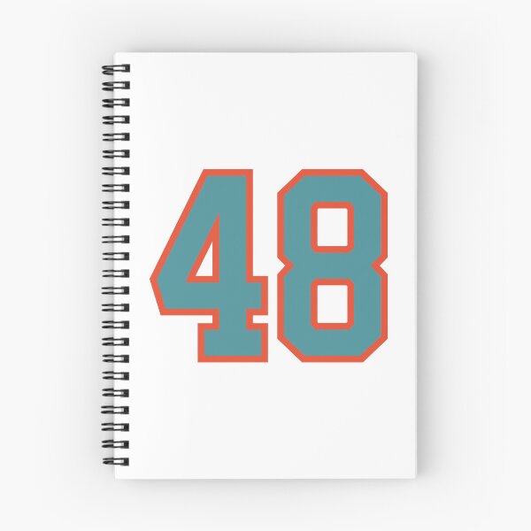 Item preview, 48 number, aqua orange lucky sports forty eight designed and sold by ArtIsParty.