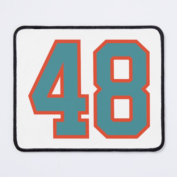 Item preview, 48 number, aqua orange lucky sports forty eight designed and sold by ArtIsParty.