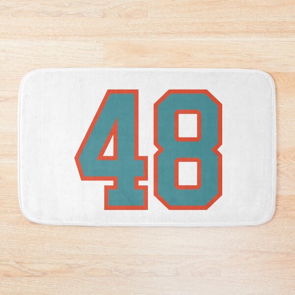 Item preview, 48 number, aqua orange lucky sports forty eight designed and sold by ArtIsParty.
