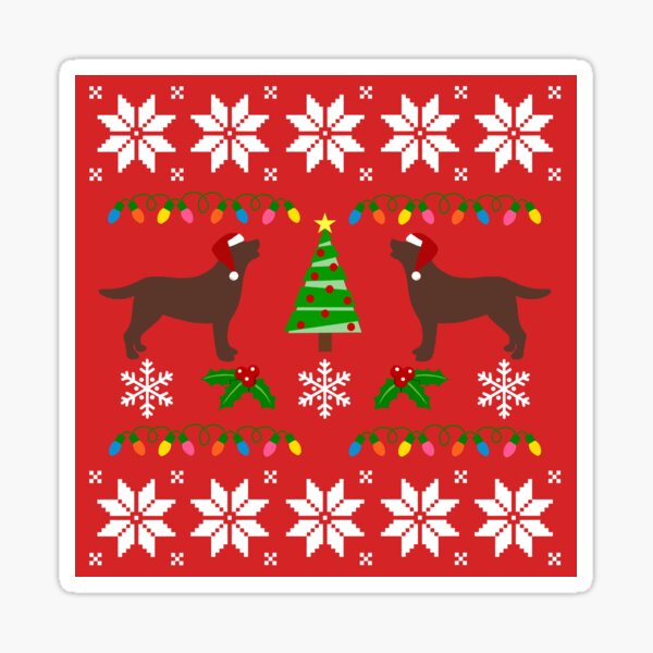 Chocolate lab outlet christmas sweater