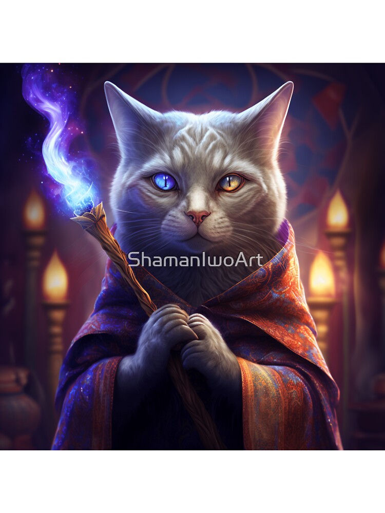 Cat Wizard - Feline Magician - Furry Sorcerer - Magic Animal 3