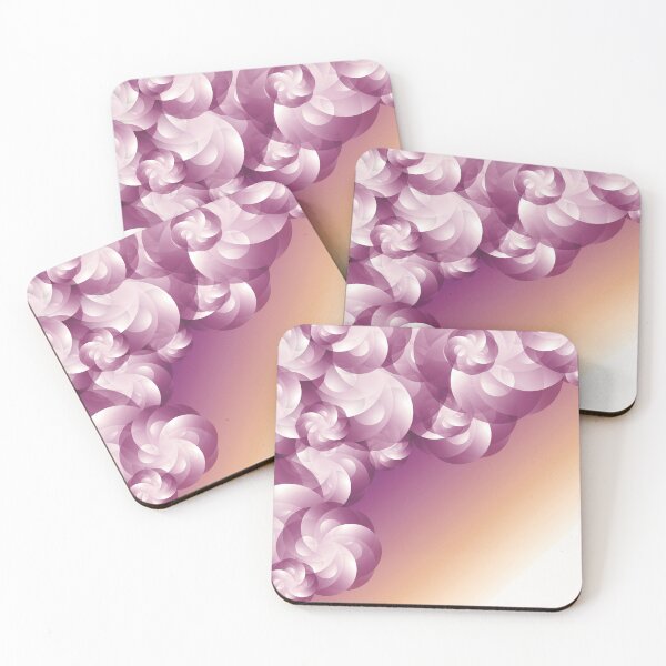 Item preview, Purple and white flowers on purple and orange background abstract minimal graphic art designed and sold by CiniArt.