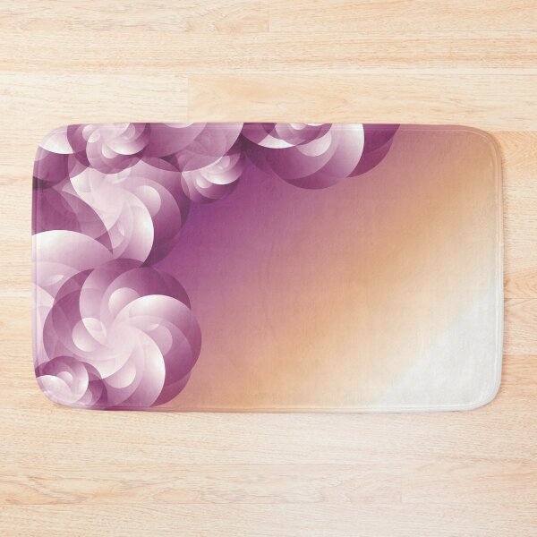 Item preview, Purple and white flowers on purple and orange background abstract minimal graphic art designed and sold by CiniArt.