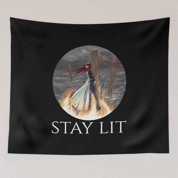 Item preview, Stay Lit - Medieval Witch Burning - Occult Paganism designed and sold by Styrman.