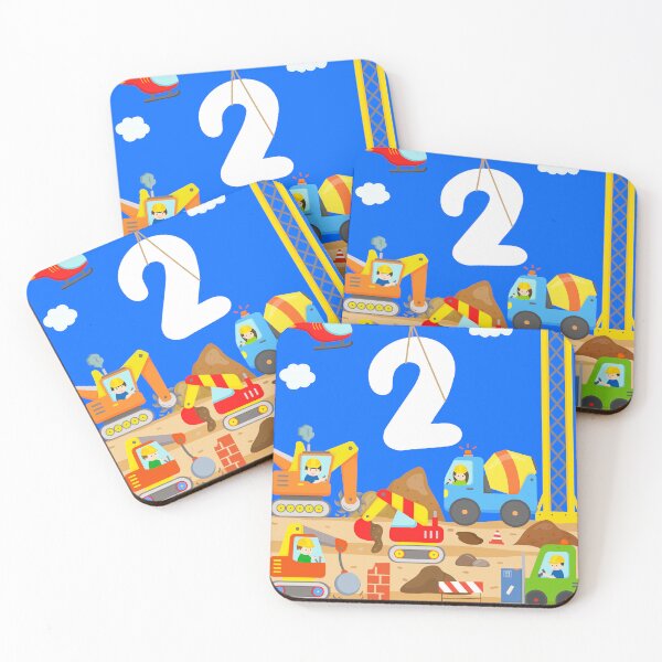 Item preview, Toddlers 2 Years Birthday Boy Girl Crane Construction Vehicles designed and sold by samshirts.