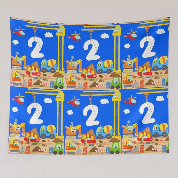 Item preview, Toddlers 2 Years Birthday Boy Girl Crane Construction Vehicles designed and sold by samshirts.