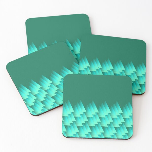Item preview, Blue and turquoise triangles geometric minimal graphic art designed and sold by CiniArt.