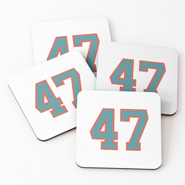 Item preview, 47 number, aqua orange lucky sports forty seven designed and sold by ArtIsParty.