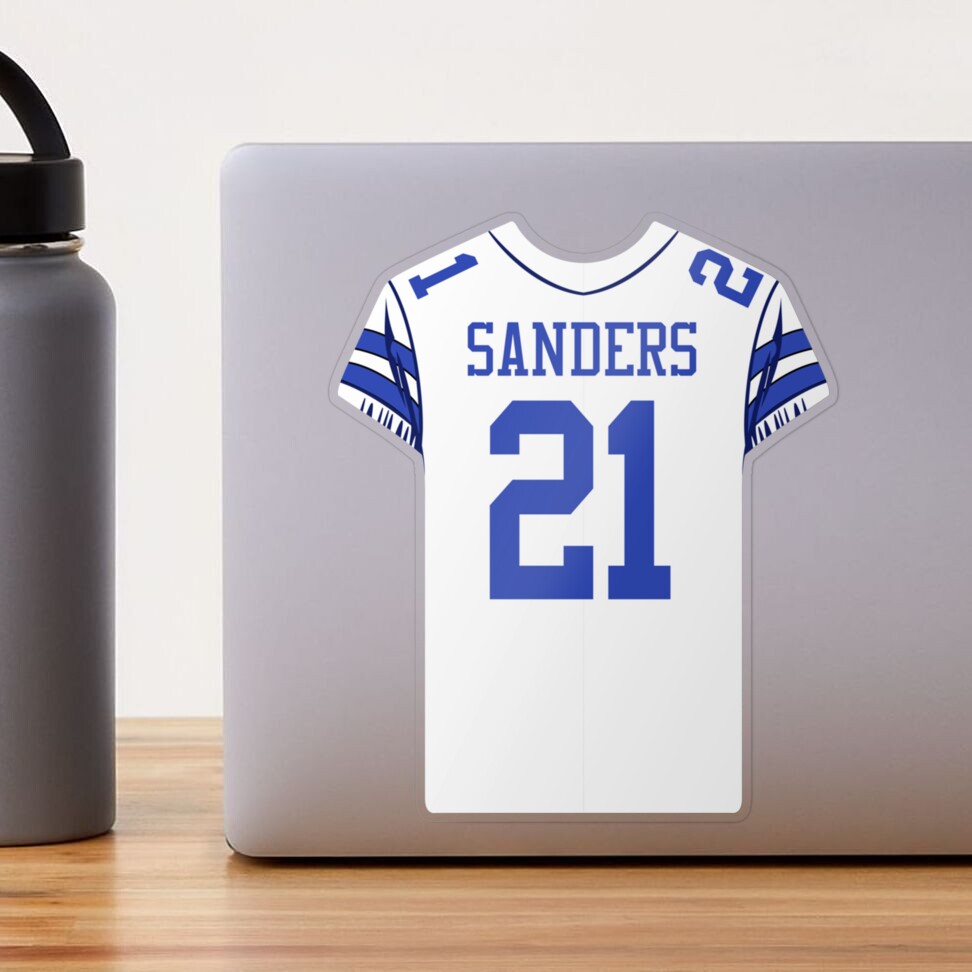 Deion Sanders 21 Jersey  Sticker for Sale by ChristianasStit