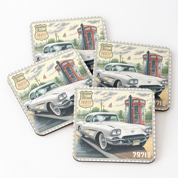 Item preview, Postage Stamp - Vintage Vette designed and sold by PurpleHydrogen.