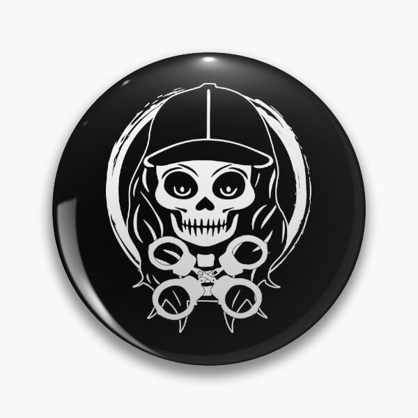 Item preview, Security Female Skull and Crossed Handcuffs White Logo designed and sold by Nuletto.