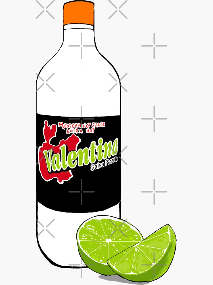 "Valentina Hot Sauce Bottle" Sticker for Sale by SolteraCreative