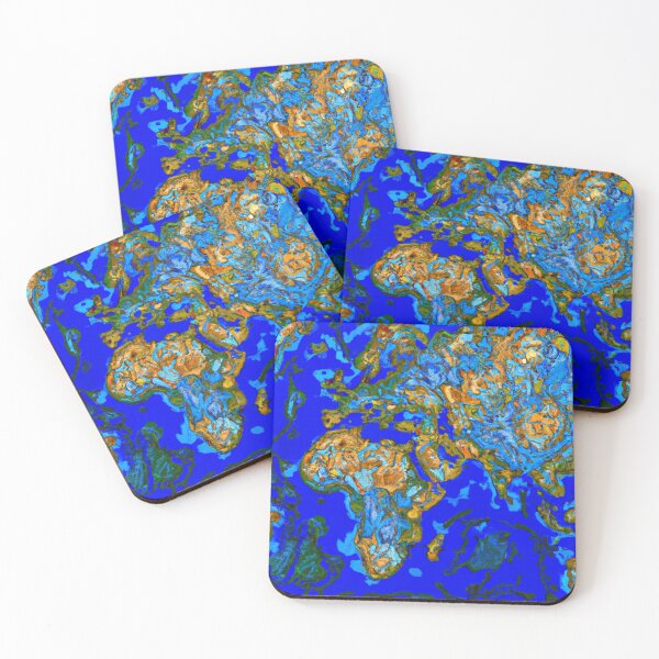 Item preview, Van Gogh Style World Map designed and sold by annimo.