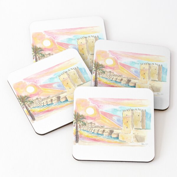 Item preview, Cordoba Sunset in Andalusia with Historic Roman Bridge designed and sold by artshop77.