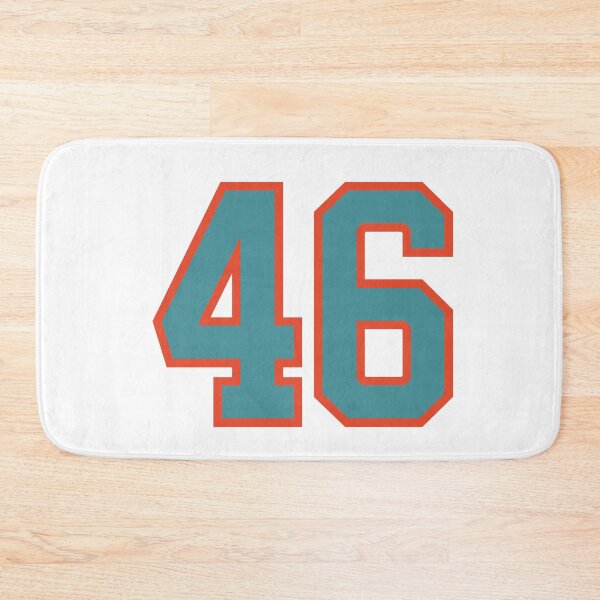 Item preview, 46 number, aqua orange lucky sports forty six designed and sold by ArtIsParty.