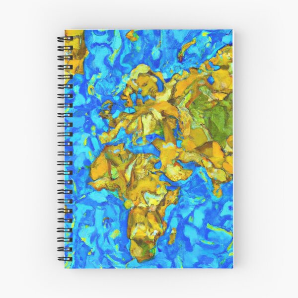 Item preview, Travel and wonder with this artistic world map designed and sold by annimo.