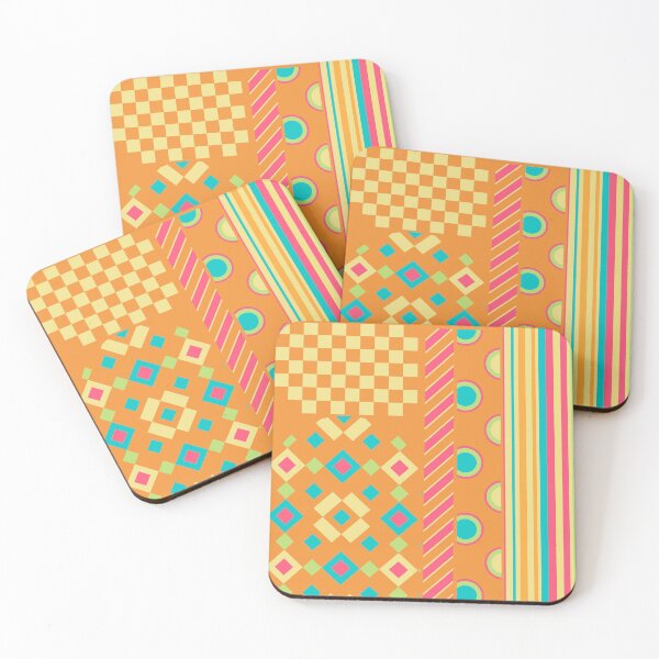 Item preview, Tangerine, Aqua, lemon, pink, pattern by Maxine Gadd designed and sold by Maxine Gadd.