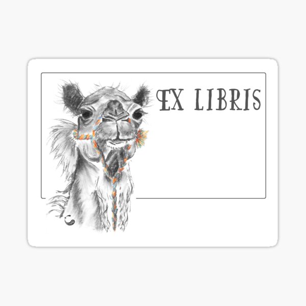 Dromedar (ExLibris) - Charcoal Animals Sticker