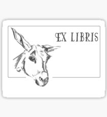 Donkey (ExLibris) - Charcoal Animals Sticker