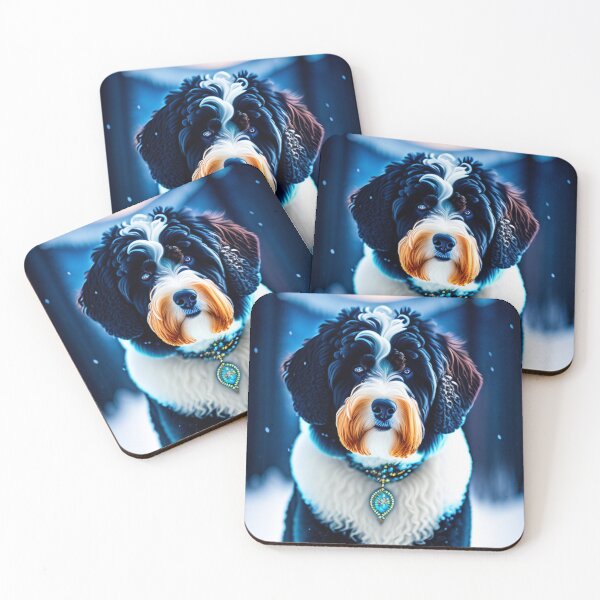 Item preview, Aussiedoodle Winter Theme designed and sold by Nocturne  Paws.