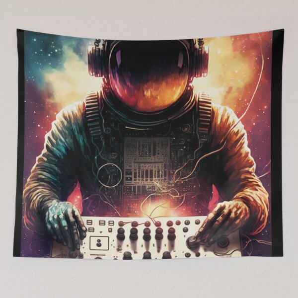 Item preview, Cosmonaut beatmaker composes music in space designed and sold by popurbanart.