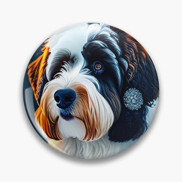 Item preview, Aussiedoodle Enjoys The Snowy Forest designed and sold by Nocturne  Paws.