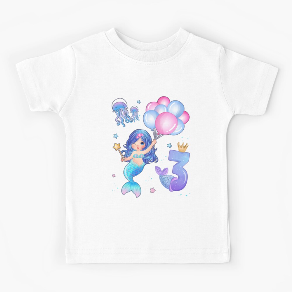 3rd birthday mermaid shirt