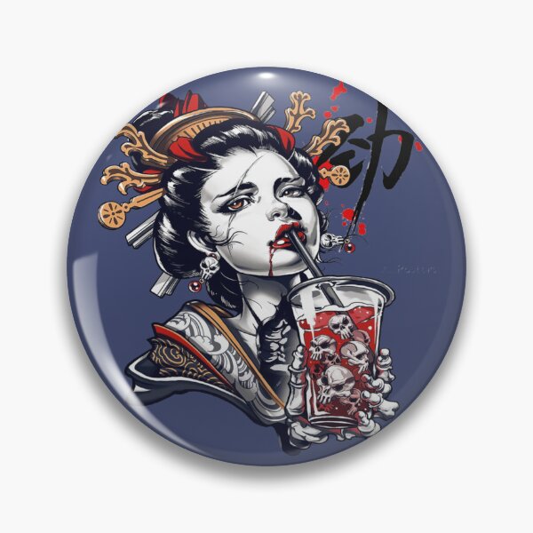 Item preview, japanese geisha girl vaporwave cyberpunk popart urban style designed and sold by LexieMoreno.