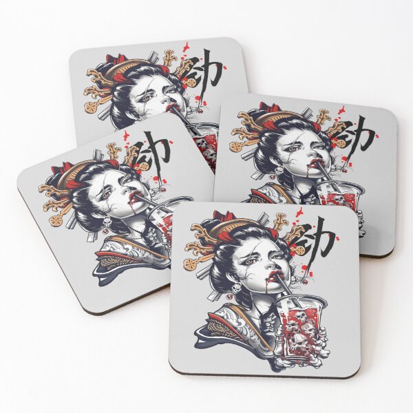 Item preview, japanese geisha girl vaporwave cyberpunk popart urban style designed and sold by LexieMoreno.