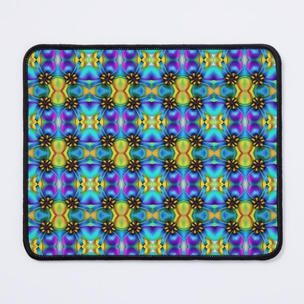 Item preview, Blue Flower Gold Thread Pattern.  designed and sold by DEKA777.